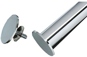 organized living freedomrail clothes rod stops, set of 2 - chrome