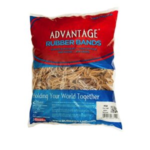 Alliance Rubber 26324 Advantage Rubber Bands Size #32, 1 lb Bag Contains Approx. 700 Bands (3" x 1/8", Natural Crepe) , Beige