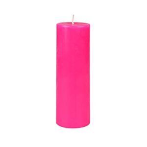 zest candle pillar candle, 2 by 6-inch, hot pink