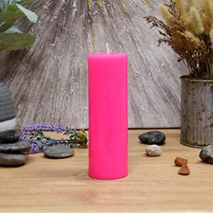 Zest Candle Pillar Candle, 2 by 6-Inch, Hot Pink