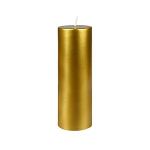 zest candle pillar candle, 2 by 6-inch, metallic bronze gold