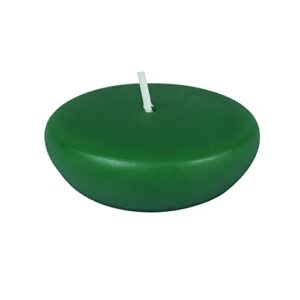 zest candle 24-piece floating candles, 2.25-inch, hunter green