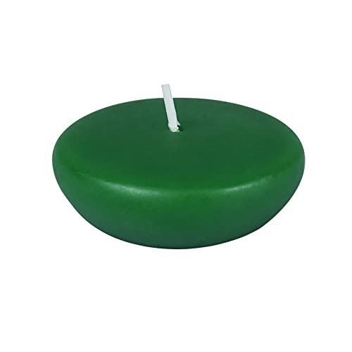 Zest Candle 24-Piece Floating Candles, 2.25-Inch, Hunter Green