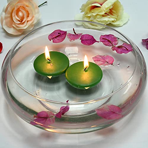 Zest Candle 24-Piece Floating Candles, 2.25-Inch, Hunter Green