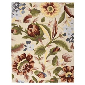 nourison fantasy botanical ivory 1'9" x 2'9" area -rug, easy -cleaning, non shedding, bed room, living room, dining room, kitchen (2x3)