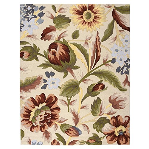 Nourison Fantasy Botanical Ivory 1'9" x 2'9" Area -Rug, Easy -Cleaning, Non Shedding, Bed Room, Living Room, Dining Room, Kitchen (2x3)