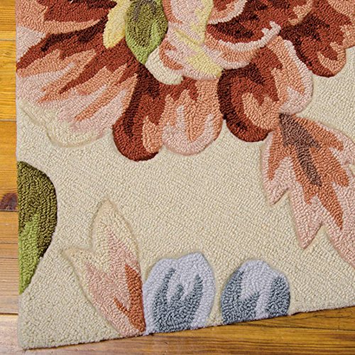 Nourison Fantasy Botanical Ivory 1'9" x 2'9" Area -Rug, Easy -Cleaning, Non Shedding, Bed Room, Living Room, Dining Room, Kitchen (2x3)