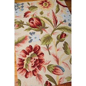 Nourison Fantasy Botanical Ivory 1'9" x 2'9" Area -Rug, Easy -Cleaning, Non Shedding, Bed Room, Living Room, Dining Room, Kitchen (2x3)