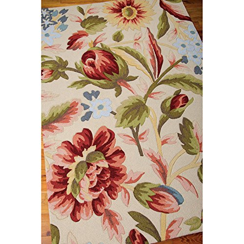 Nourison Fantasy Botanical Ivory 1'9" x 2'9" Area -Rug, Easy -Cleaning, Non Shedding, Bed Room, Living Room, Dining Room, Kitchen (2x3)