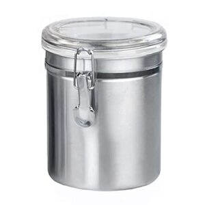 Cuisinox Stainless Steel Canister with Clear Acrylic Locking Lid, Satin - 4.8" x 6.3" (50 oz)