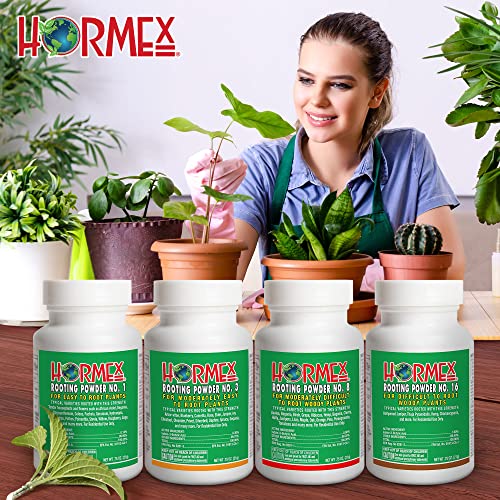 Hormex Rooting Powder #8 - Rooting Hormone for Moderately Difficult to Root Plants - Fast & Easy Way to Clone Plants from Cuttings - Stronger, Healthier Roots Using Cloning Powder - 0.8 IBA