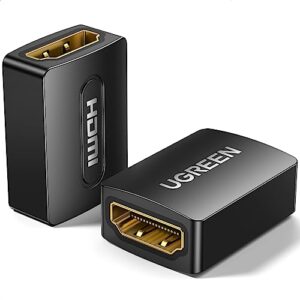 ugreen hdmi coupler 2 pack, 4k@60hz hdmi female to female adapter hdmi 2.0 extender for hdmi cables 3d hdmi connector compatible with hdtv roku tv stick chromecast nintendo switch xbox ps5/4 laptop pc