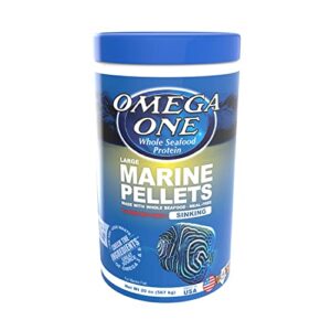 omega one garlic marine pellets, sinking, 4mm large pellets, 20 oz