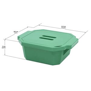 SP Bel-Art Magic Touch 2 High Performance Green Ice Bucket; 2.5 Liter, with Lid (M16807-2004)