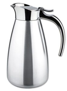 isosteel 0.6 litre 18/ 8 stainless steel tableline double-walled straight shape vacuum pot with flap lid, silver