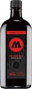 molotow cocktail coversall permanent ink refill, refill 760.000 (sold separately), 250ml bottle, signal black, 1 each (691.760)