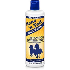 mane 'n tail & body shampoo for shiny & manageable hair 12 oz for horses and humans