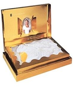 acid free wedding dress premium preservation box bridal keepsafe (gold)