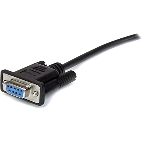 StarTech.com 2m Black Straight Through DB9 RS232 Serial Cable - DB9 RS232 Serial Extension Cable - Male to Female Cable (MXT1002MBK), 6.6 ft / 2m