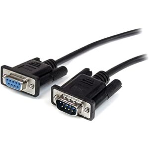 startech.com 2m black straight through db9 rs232 serial cable - db9 rs232 serial extension cable - male to female cable (mxt1002mbk), 6.6 ft / 2m