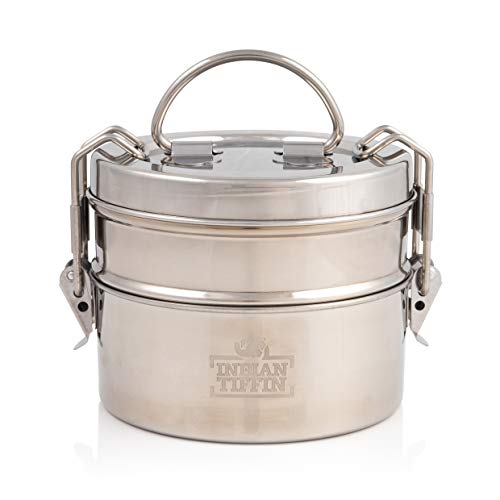 2 Tier Indian-Tiffin Stainless Steel Small Tiffin Lunch Box