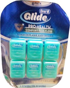 glide floss comfort plus, 6 count, 48.1 yards each, 288.7 yards total