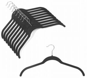 slim-line black shirt hangers