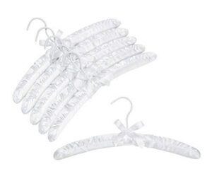 only hangers white satin padded hangers - pack of (6)