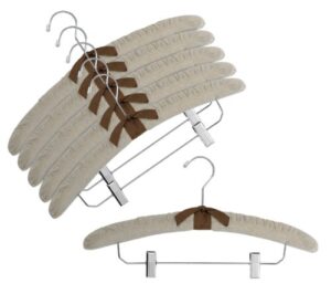 only hangers 17" linen padded hangers w/ chrome hook & clips