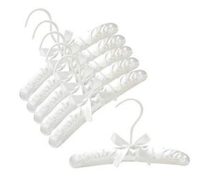 only hangers® 10" white baby satin padded hangers