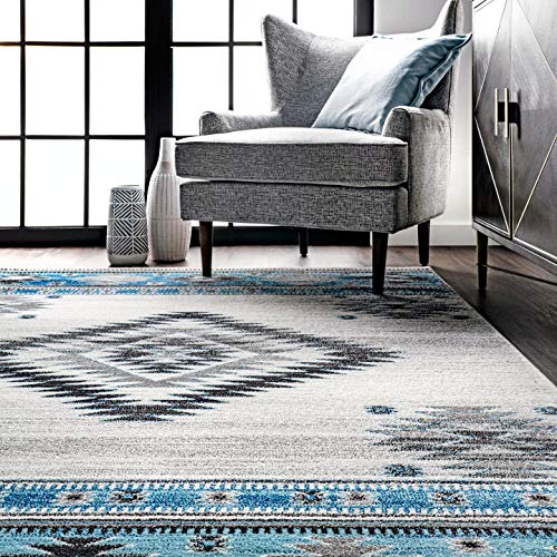 nuLOOM Amparo Area Rug, 5x7, Aqua