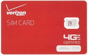 verizon wireless 4g lte nano sim card 4ff, non-nfc, only compatible with iphone (no android)
