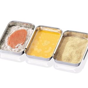 3 PIECE STAINLESS STEEL BREADING SET BY JUMBL