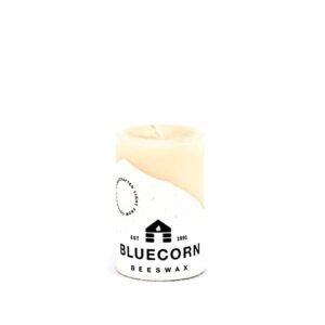 bluecorn beeswax | ivory beeswax pillar candle 2x3 | unscented pillar candles | 100 percent beeswax candles | decorative pillar candles | handmade in colorado since 1991