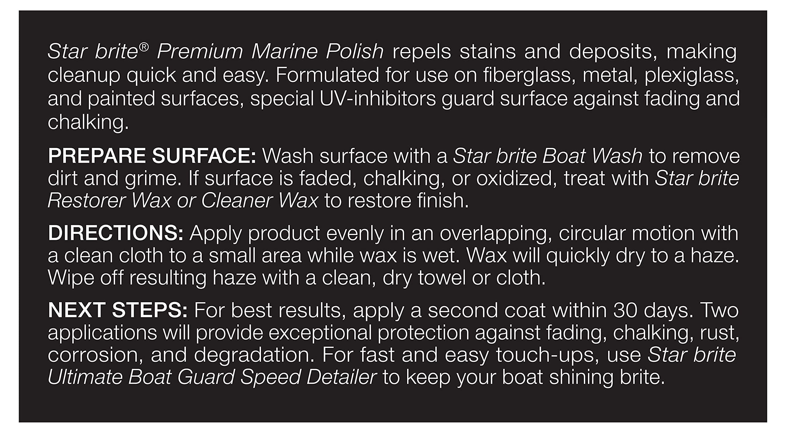 Star Brite Premium Marine Polish w/PTEF 32oz Fiberglass Metal Paint 85732