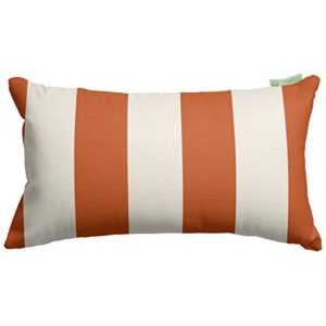 majestic home goods burnt orange vertical stripe indoor / outdoor small throw pillow 20" l x 5" w x 12" h