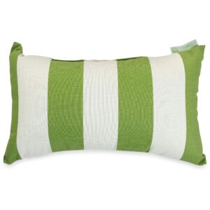 Majestic Home Goods Sage Vertical Stripe Indoor / Outdoor Small Throw Pillow 20" L x 5" W x 12" H