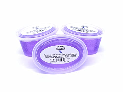 3 Pack Lavender Aroma Gel Melts for Warmers and Burners by The Gel Candle Company Peel, MELT and Enjoy