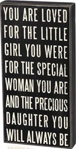 primitives by kathy 19000 classic box sign, 7 x 14-inches, you are loved