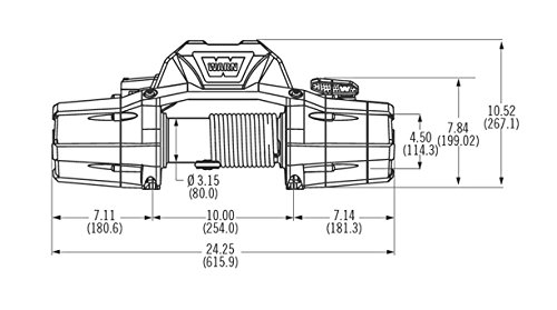 Warn 89611 ZEON 10-S Winch with Synthetic Rope - 10000 lb. Capacity