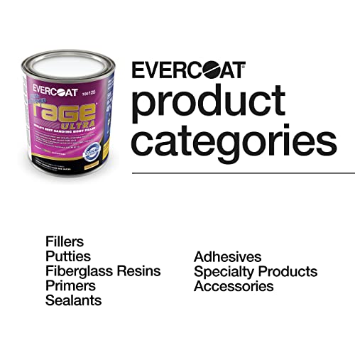 Evercoat Rage Ultra - Sanding Body Filler for Steel, Fiberglass, Aluminum and More - 128 Fl Oz