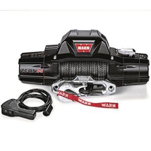 warn 89305 zeon 8-s winch with synthetic rope - 8000 lb. capacity