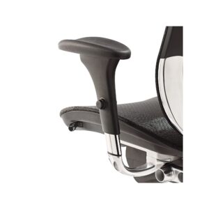 Alera ALEEQA42ME10A EQ Series Ergonomic Multifunction Mid-Back Mesh Chair with Aluminum Base - Black