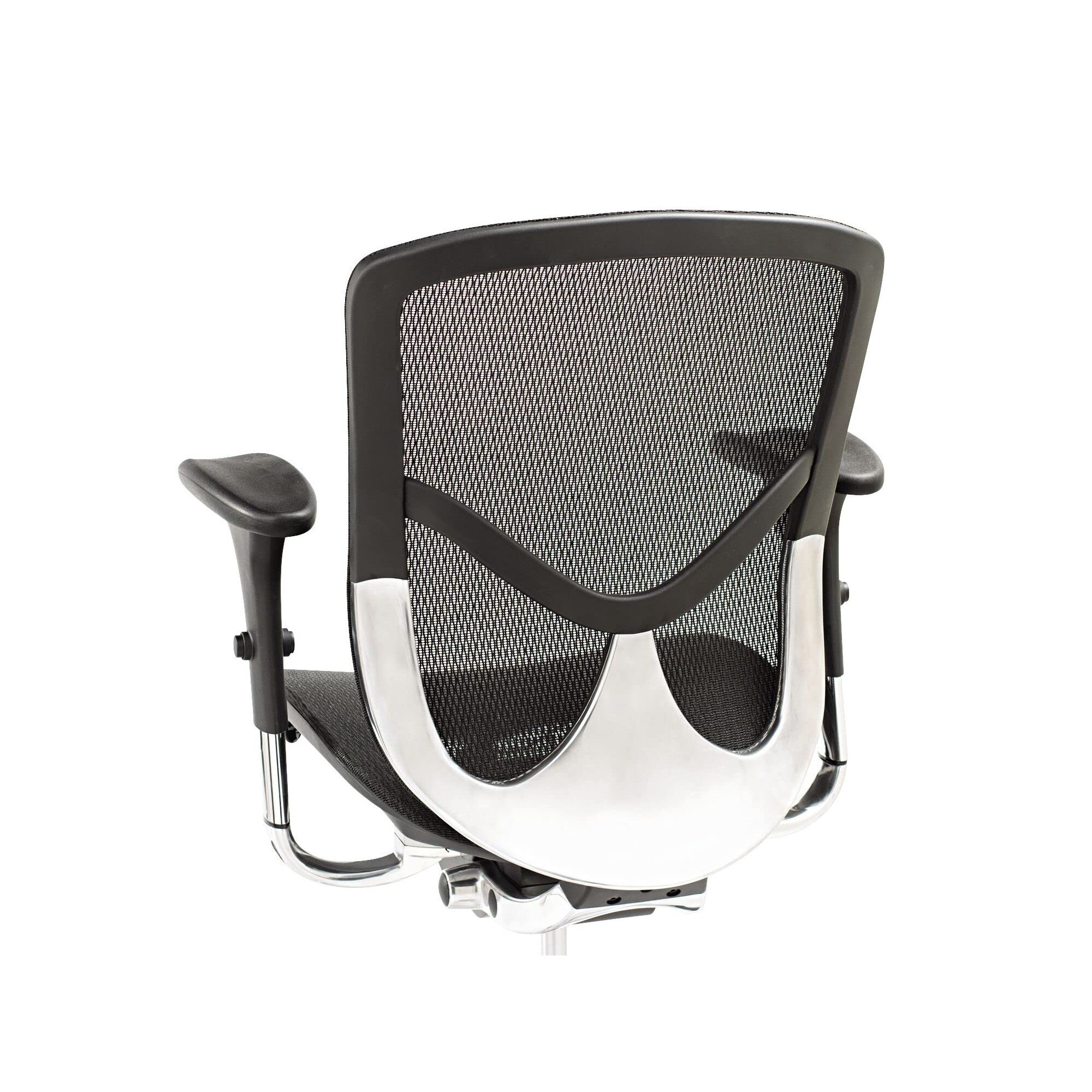 Alera ALEEQA42ME10A EQ Series Ergonomic Multifunction Mid-Back Mesh Chair with Aluminum Base - Black