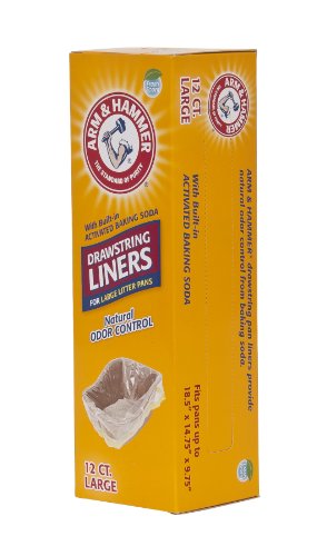 Arm & Hammer 12 Count Drawstring Liners, Large