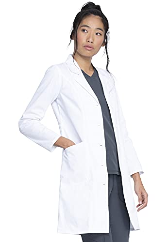 Dickies womens Professional Whites 37" Medical Lab Coat, White, Medium US