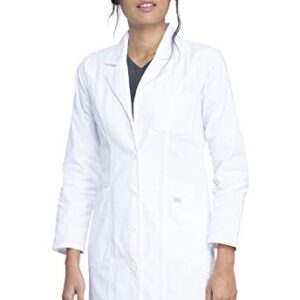 Dickies womens Professional Whites 37" Medical Lab Coat, White, Medium US