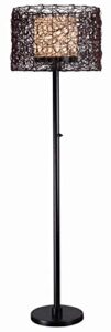 kenroy home 32220brz tanglewood standing outdoor floor lamp, bronze