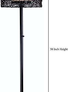 Kenroy Home 32220BRZ Tanglewood Standing Outdoor Floor Lamp, Bronze