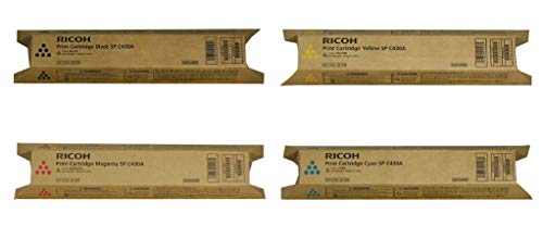 Ricoh 821105, 821106, 821107, 821108 4-Color Toner Cartridge Set for Aficio SP C430DN